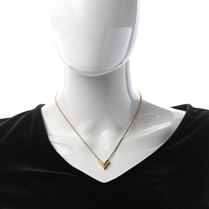 Louis Vuitton Essential V Necklace Gold 2 of 6