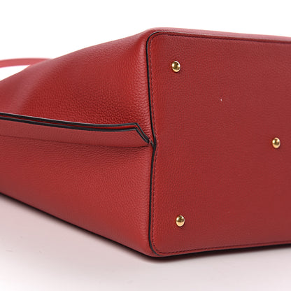Valentino Garavani Grainy Calfskin VLogo Escape Hobo Bag Rosso Valentino 10 of 11