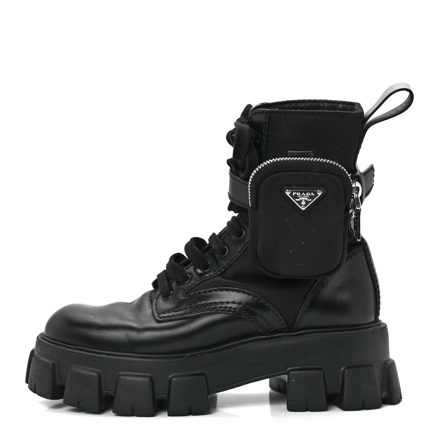 Spazzolato Rois Re-Nylon Metal Triangle Logo Mens Monolith Pouch Pocket 60mm Combat Boots 6 Black