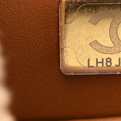 Chanel Lambskin Shearling Medium Deauville Tote Brown 9 of 12