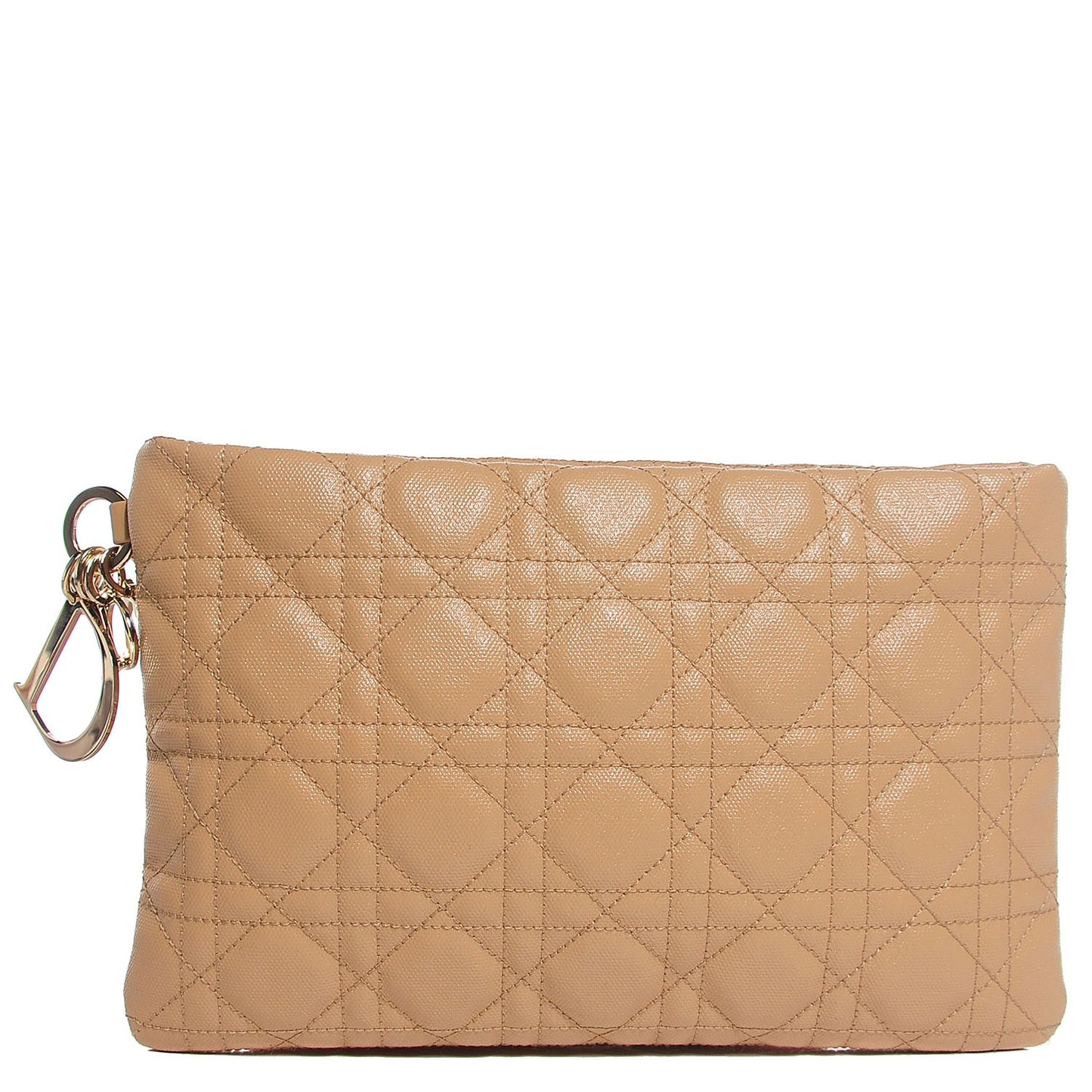 Coated Canvas Panarea Medium Flat Pouch Natural