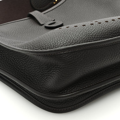 Hermes Taurillon Clemence Evelyne III PM Chocolate 8 of 9