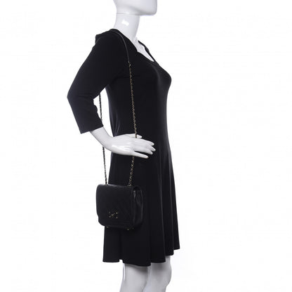 Chanel Calfskin Stitched Small Covered CC Flap Bag Black 2 of 11