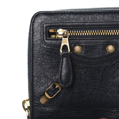 Balenciaga Agneau Giant 12 Gold Hardware Bill Fold Zip Wallet Vert Pinede 11 of 12