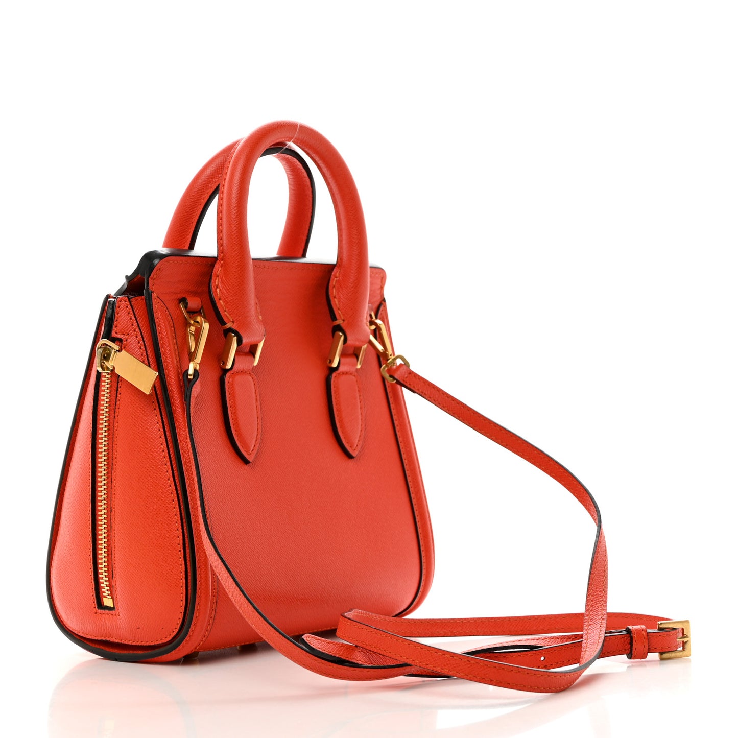 Grain Calfskin Mini Heroine Orange