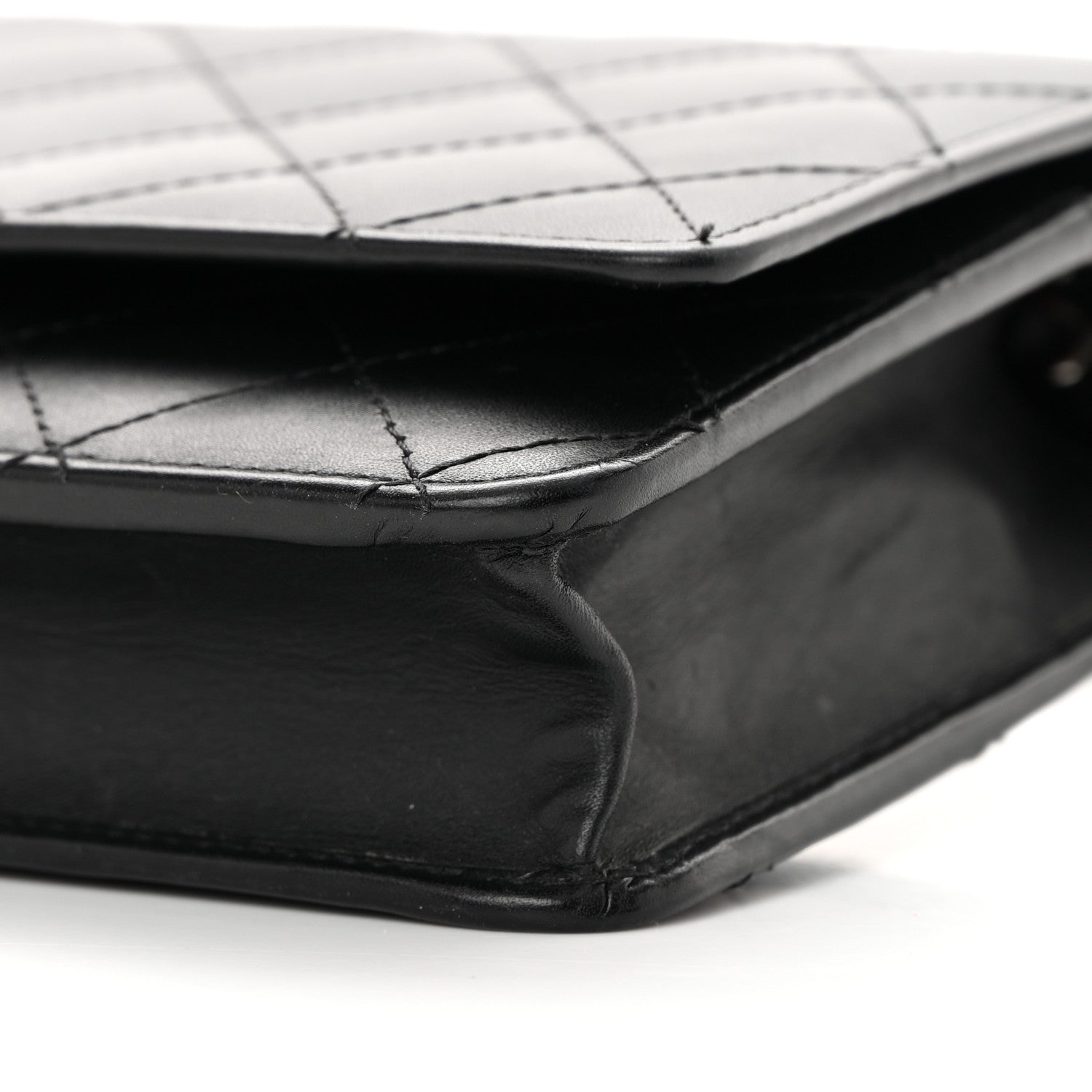 Chanel Calfskin Quilted Cambon Wallet On Chain WOC Black 11 of 17