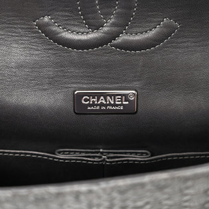 Chanel Snakeskin Medium Double Flap Grey 7 of 10