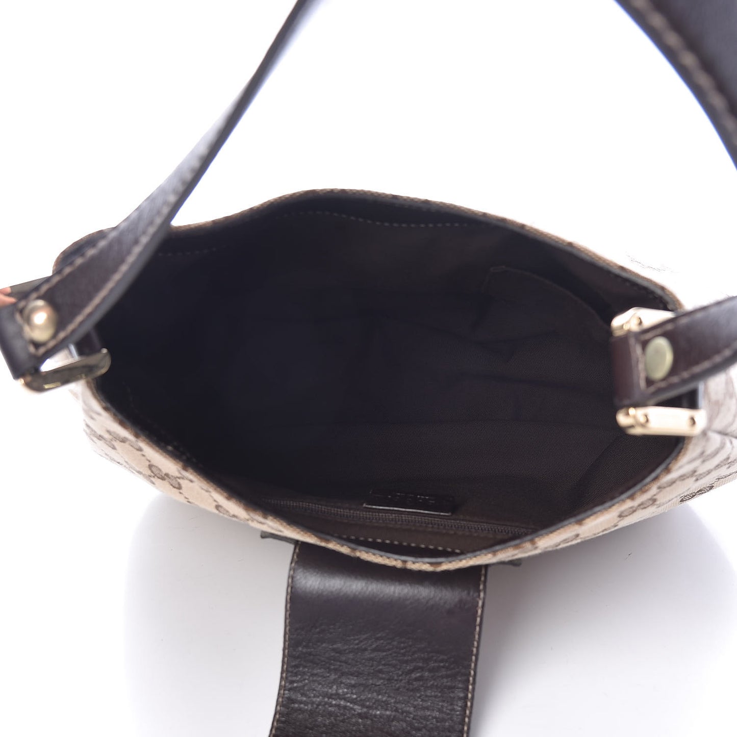 Monogram Medium New Ladies Web Hobo Dark Brown