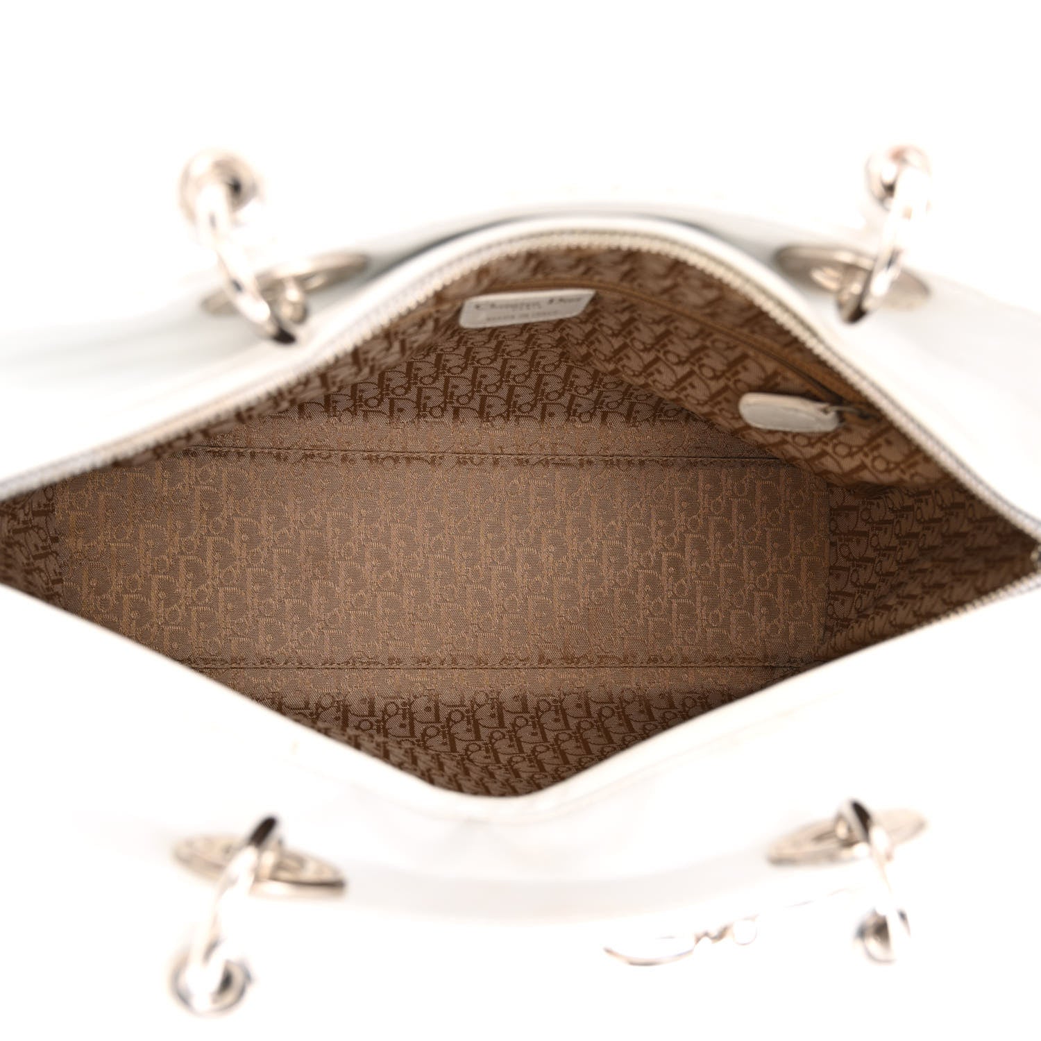 Christian Dior Lambskin Cannage Large Lady Dior White 5 of 14