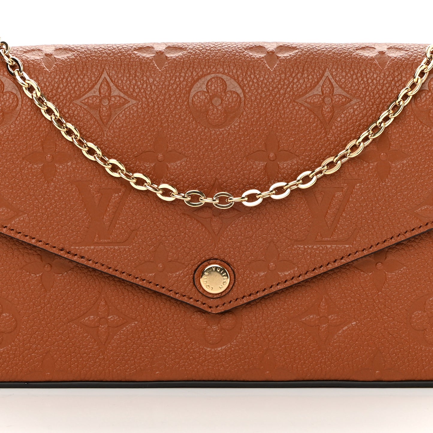 Empreinte Pochette Felicie Chain Wallet Cognac