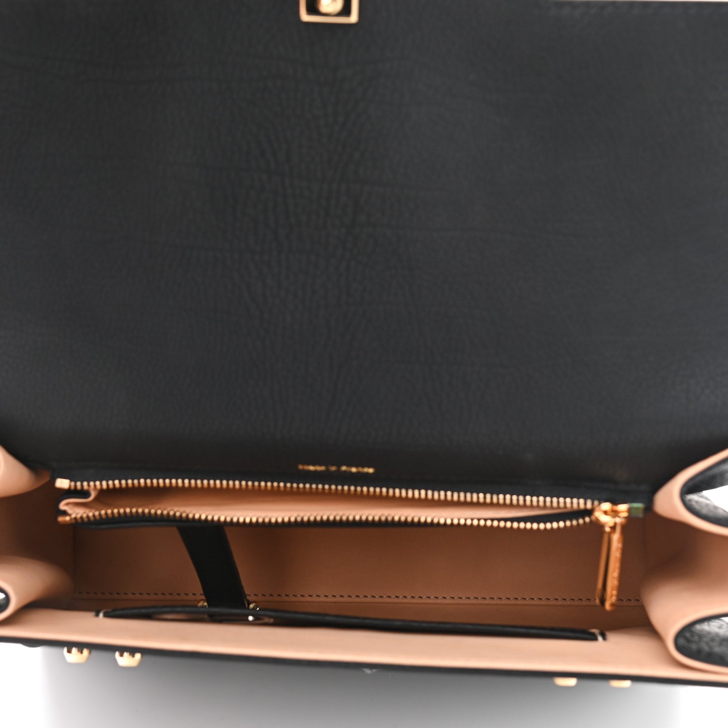 Crispy Calfskin MM Tempete Satchel Black