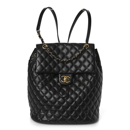 Chanel Lambskin Quilted Large Urban Spirit Backpack Black 1 of 9
