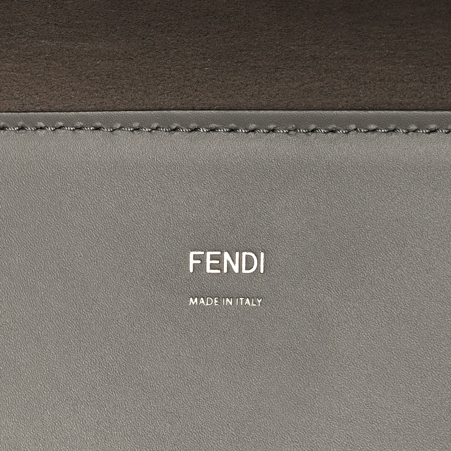 Fendi Vitello King Plexiglass Logo Embossed Medium Fendi Sunshine Shopper Tote Moon 6 of 8