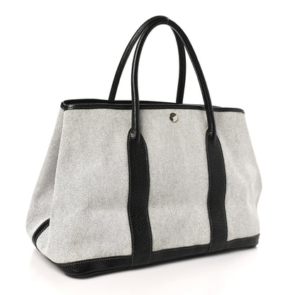 Hermes Toile Buffle Skipper Garden Party 36 MM Tote Black 3 of 9