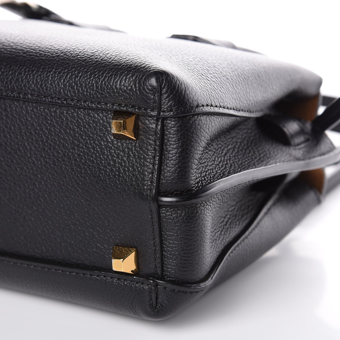 Grained Calfskin Mini Milla Tote Phantom Black