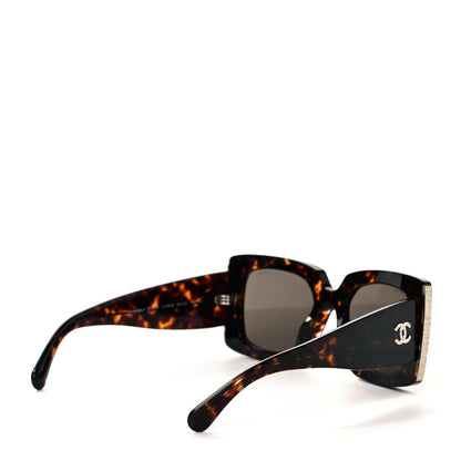 Chanel Acetate Rectangle Sunglasses 5435 Tortoise 4 of 7