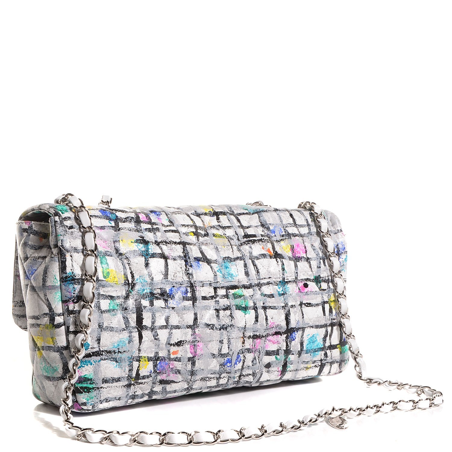 Chanel Calfskin Hand Painted Graffiti Flap Multicolor 3 of 9