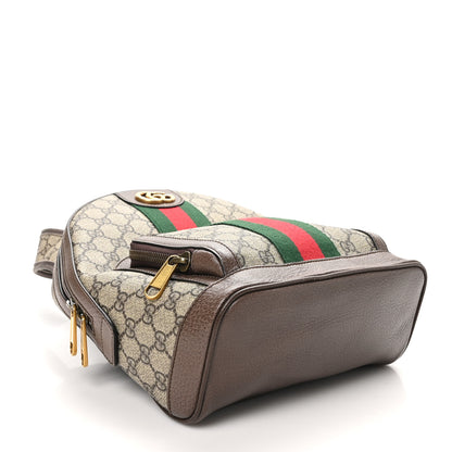 Gucci GG Supreme Monogram Calfskin Web Small Ophidia Day BackpacK Beige Ebony New Acero 4 of 11