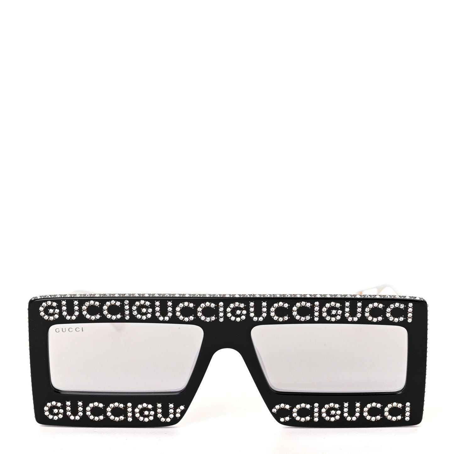 Acetate Crystal Mask-Frame Sunglasses GG0431S Black