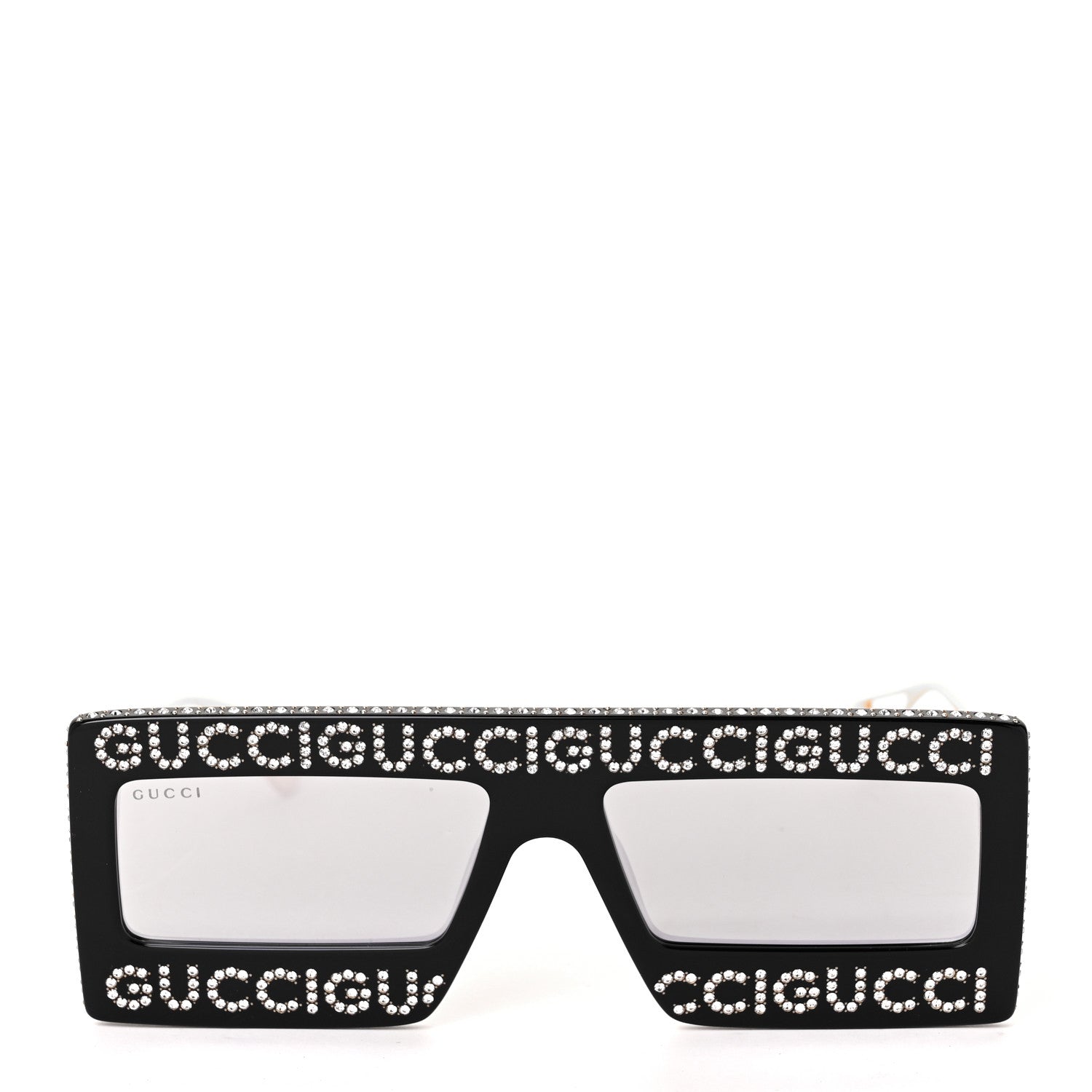 Gucci Acetate Crystal Mask-Frame Sunglasses GG0431S Black 2 of 6