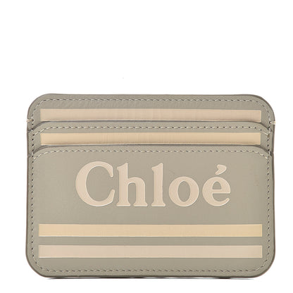 Chloe Smooth Calfskin Logo Vick Card Holder Pastel Grey 1 of 8