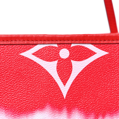 Louis Vuitton Monogram Escale Neverfull MM Rouge 9 of 11