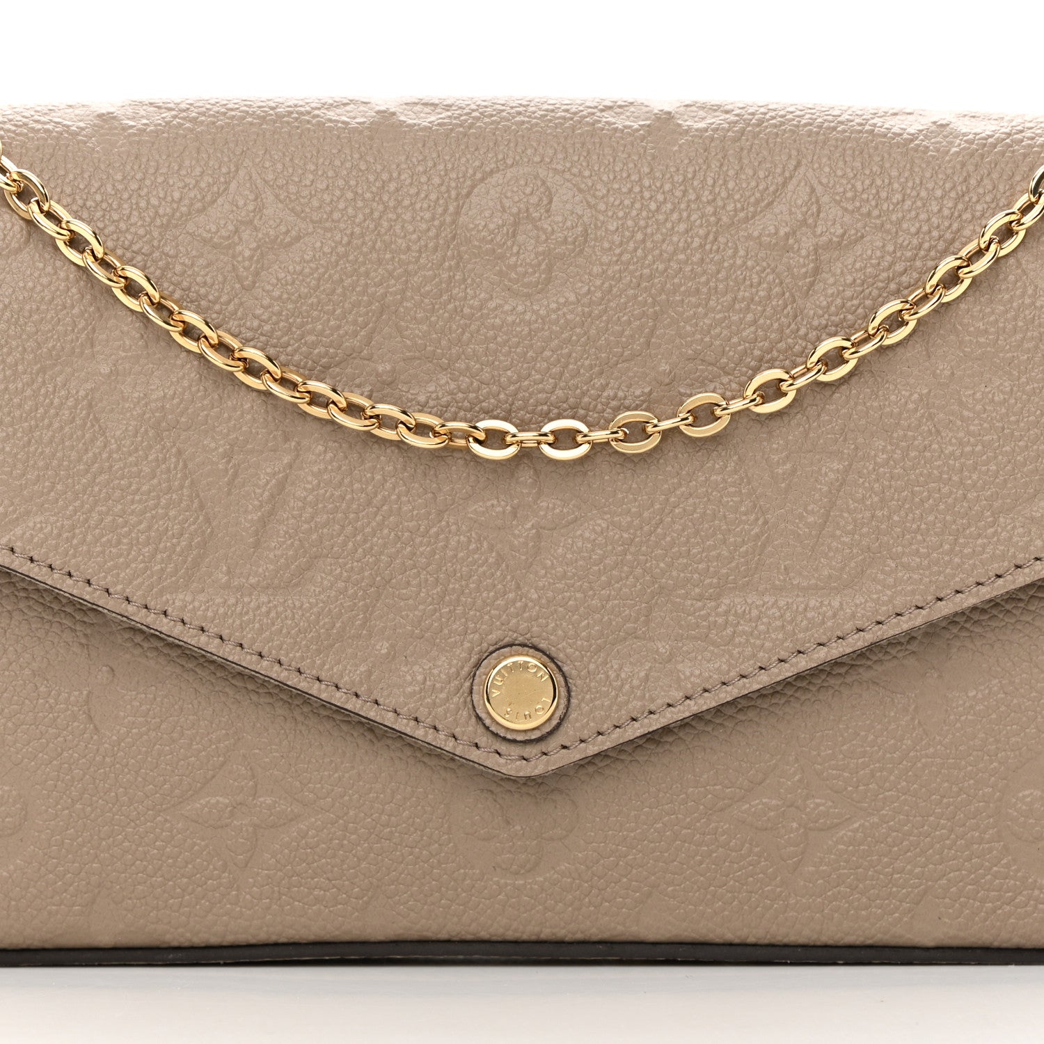 Louis Vuitton Empreinte Pochette Felicie Chain Wallet Tourterelle 9 of 11