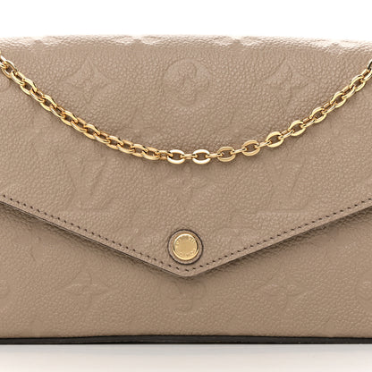 Louis Vuitton Empreinte Pochette Felicie Chain Wallet Tourterelle 9 of 11