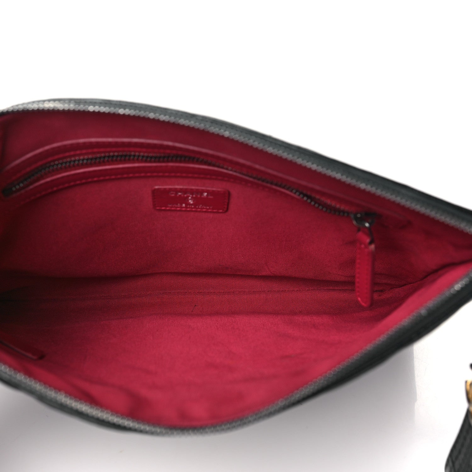 Chanel Aged Calfskin Quilted Medium Gabrielle Cosmetic Case Black 5 of 10