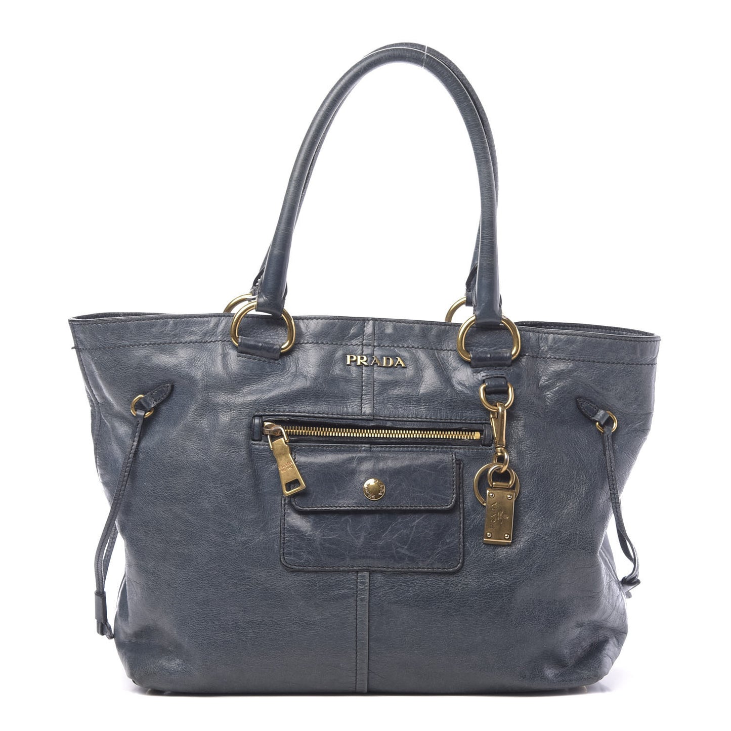 Vitello Shine Tote Denim