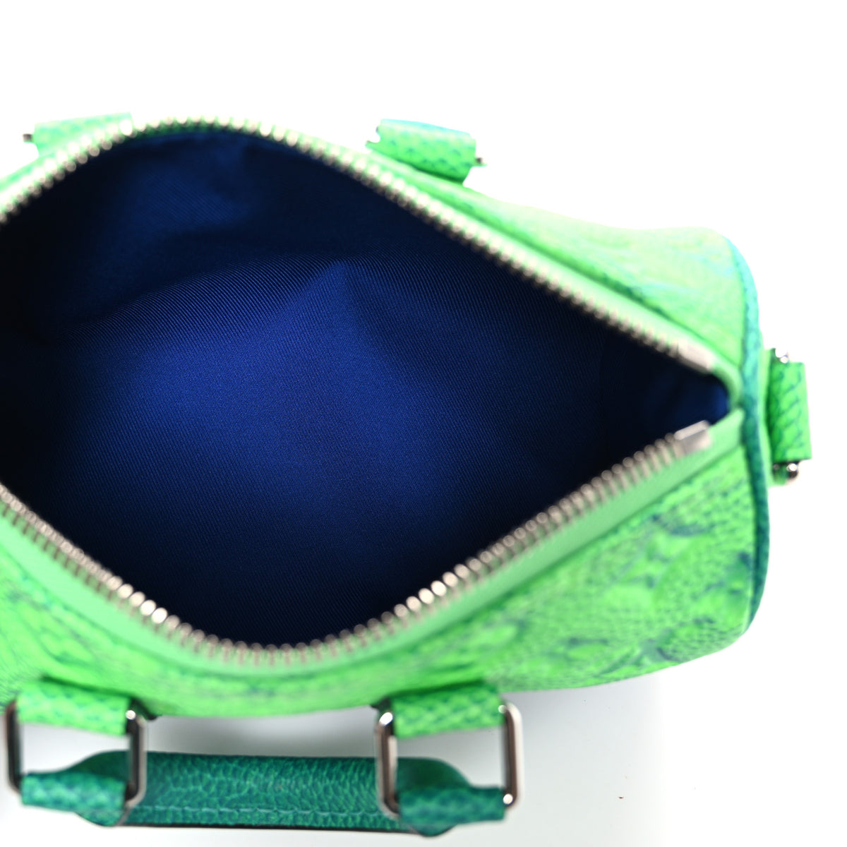 Louis Vuitton Taurillon Illusion Keepall XS Bleu Vert 5 of 9