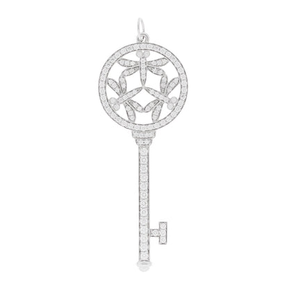 Tiffany Platinum Diamond Large Dragonfly Key Pendant 1 of 3