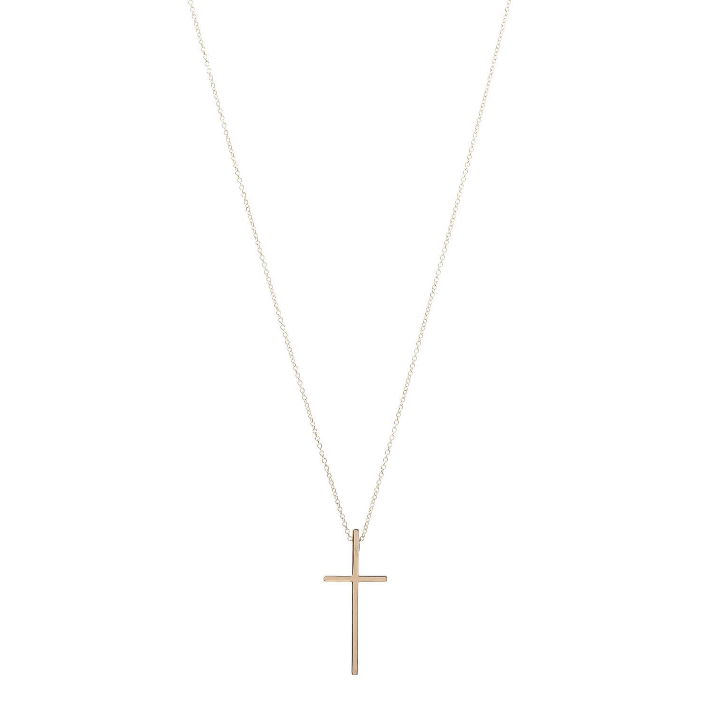 18K Yellow Gold Metro Cross Pendant Necklace