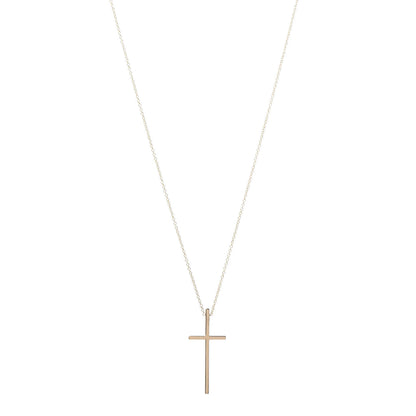 Tiffany 18K Yellow Gold Metro Cross Pendant Necklace 1 of 6