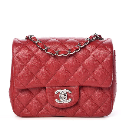 Chanel Caviar Quilted Mini Square Flap Red 1 of 10