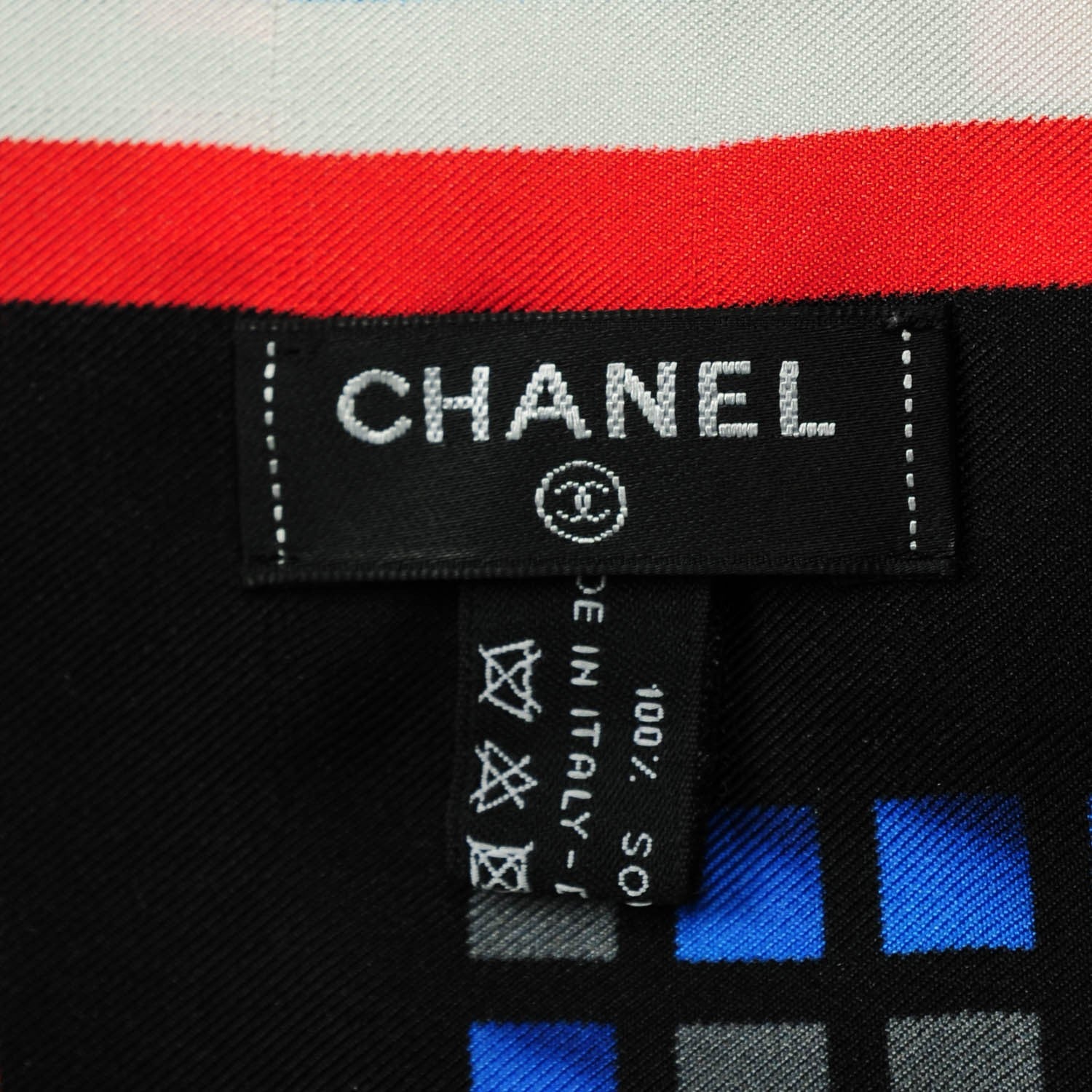 Chanel Silk Twill CC Pixel Scarf Multicolor 4 of 4