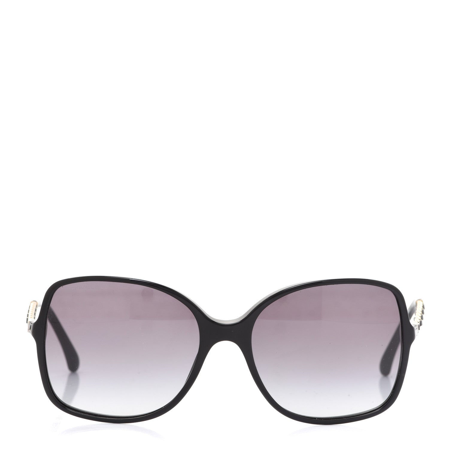Chanel Lambskin Square Chain Sunglasses 5210-Q Black 2 of 6