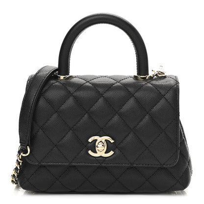 Chanel Caviar Quilted Extra Mini Coco Handle Flap Black 1 of 11