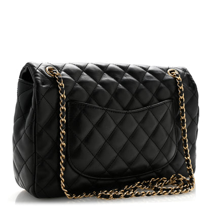 Chanel Calfskin Quilted Rock The Corner Flap Black 3 of 12