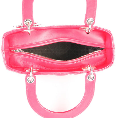 Christian Dior Lambskin Cannage Medium Lady Dior Fuchsia 5 of 7