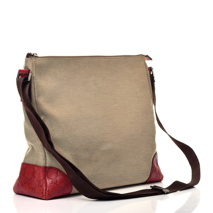 Gucci Canvas Signature Hobo Shoulder Red 3 of 9