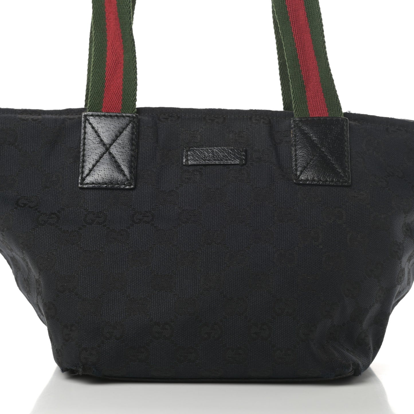 GG Monogram Small Web Handle Bucket Tote Black