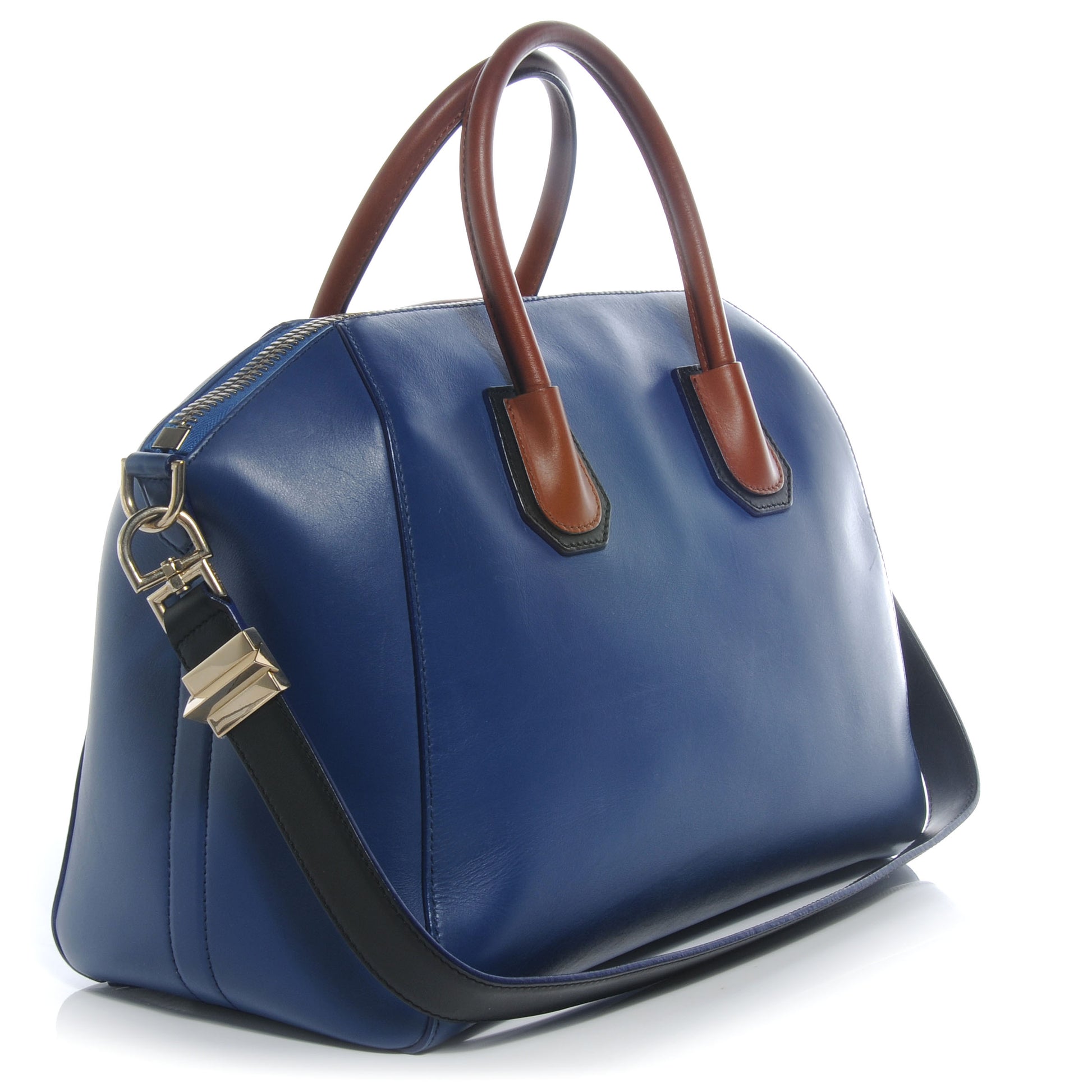 Givenchy Calfskin Medium Bi-Color Antigona Bright Blue Camel 3 of 7