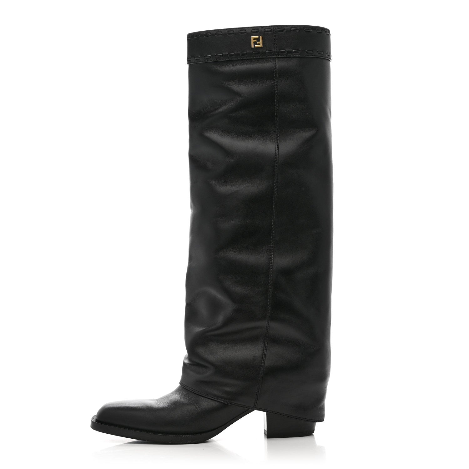 Fendi Vitello Minerva Boots 39 Black 1 of 9