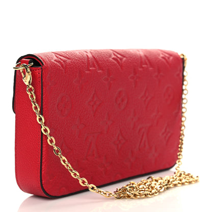 Louis Vuitton Empreinte Pochette Felicie Chain Wallet Scarlet 4 of 7