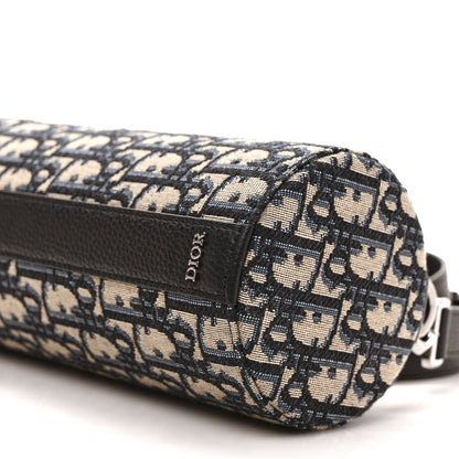 Christian Dior Oblique Vertical Roller Messenger Bag Blue 8 of 9