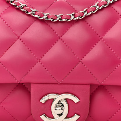 Chanel Rubber Quilted Lambskin Medium Coco Rain Flap Pink 11 of 21