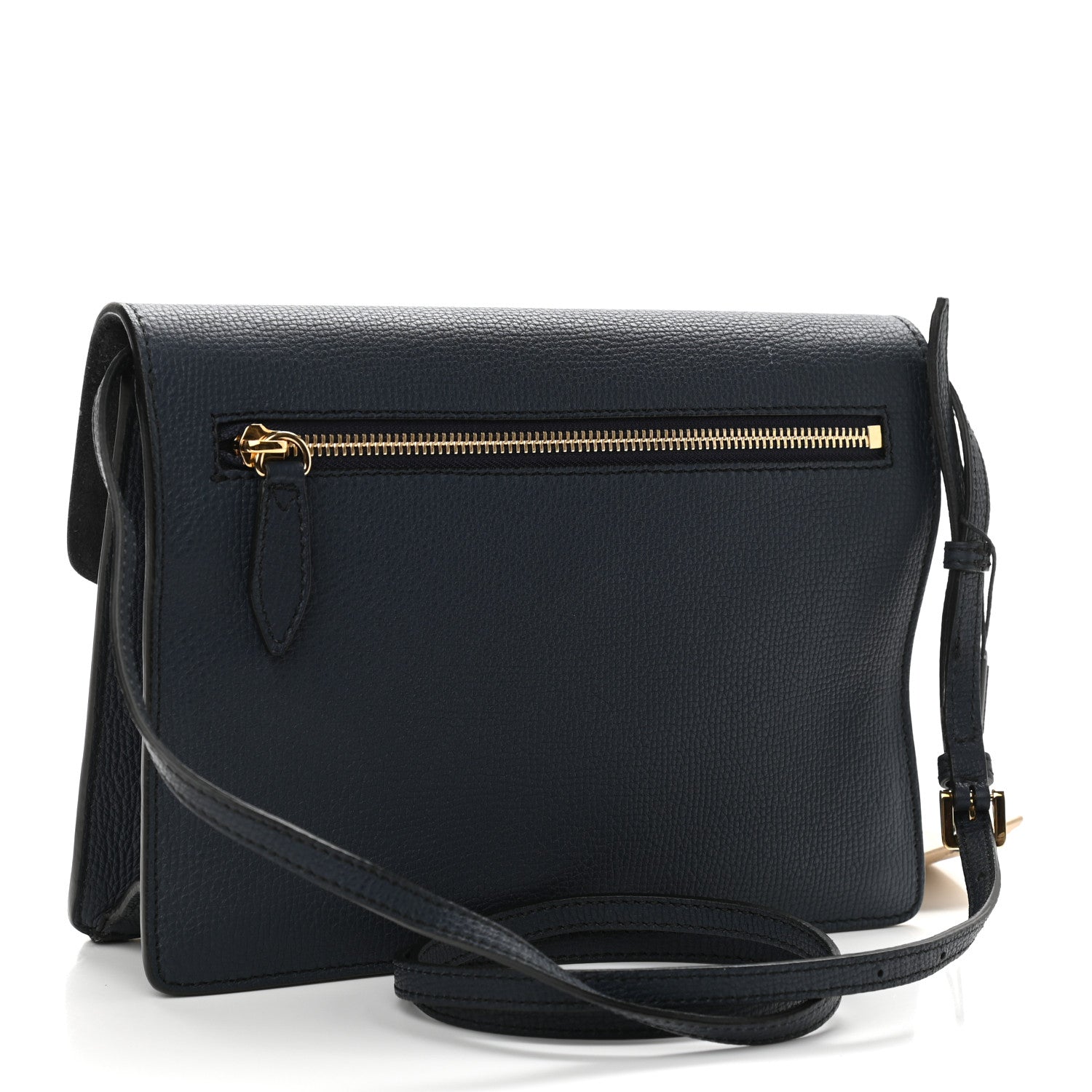 Burberry Derby Calfskin House Check Small Macken Crossbody Bag Ink Blue 3 of 12