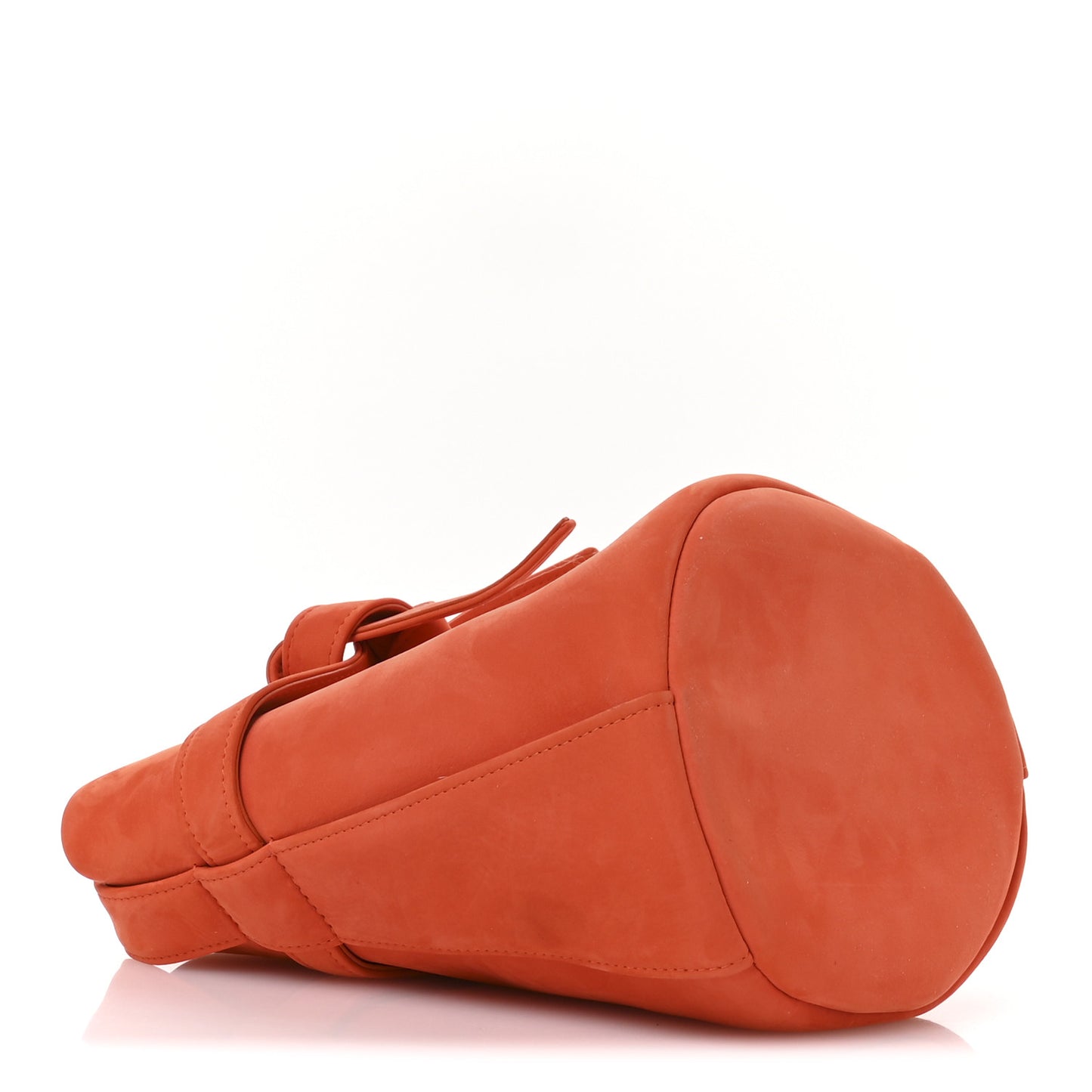 Nubuck Mini Leo Bucket Bag Orange