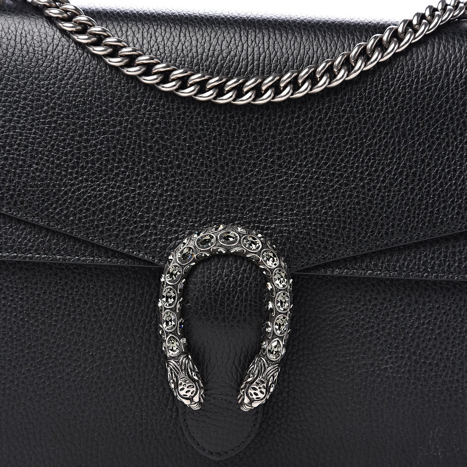Gucci Dollar Calfskin Crystal Medium Dionysus Shoulder Bag Black Black Diamond 14 of 14